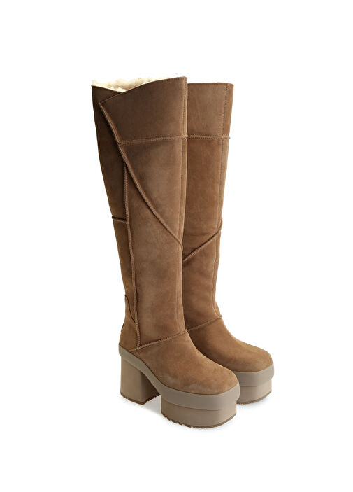 New Heights Platform Xtra Taba Kadın Süet Bot - Görsel 3