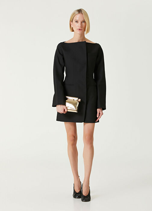 Jacquemus - The Spalla Black Mini Wool Dress
