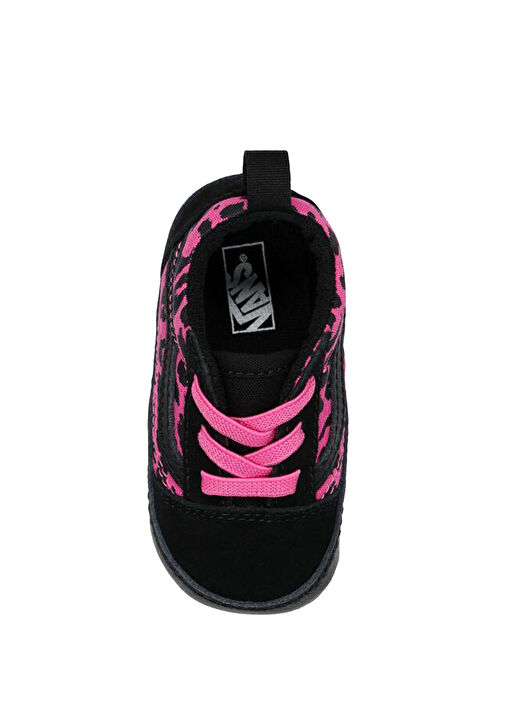 Old Skool Crib Pembe Siyah Çocuk Deri Sneaker - Görsel 3