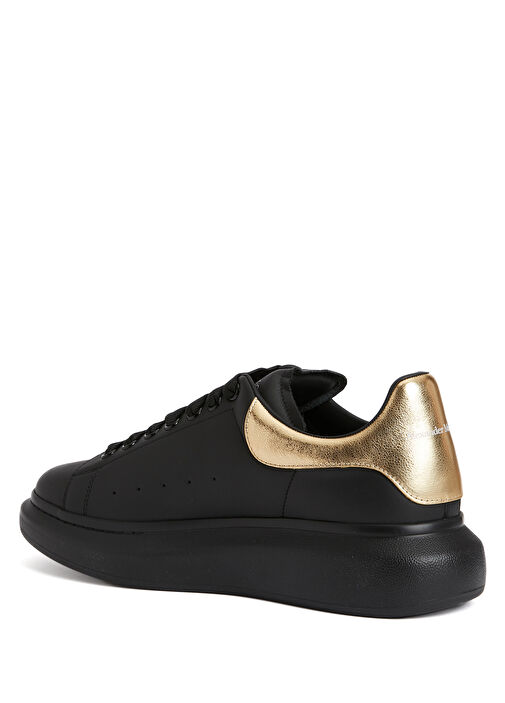 Oversized Siyah Gold Erkek Deri Sneaker - Görsel 4