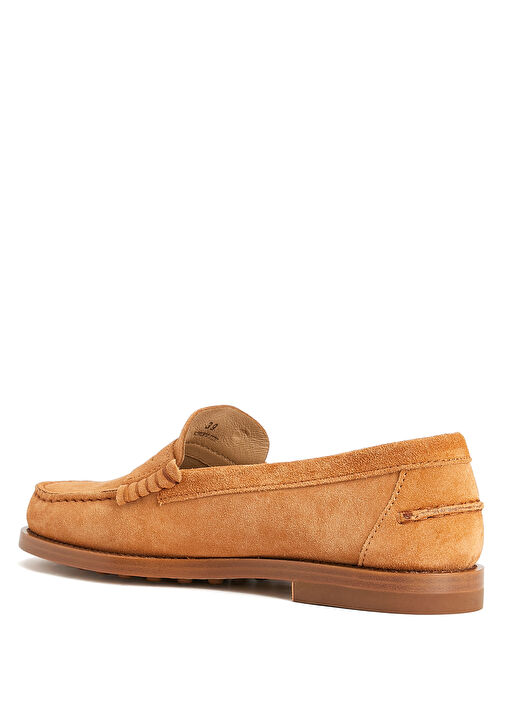 Kahverengi Kadın Süet Loafer - Görsel 4