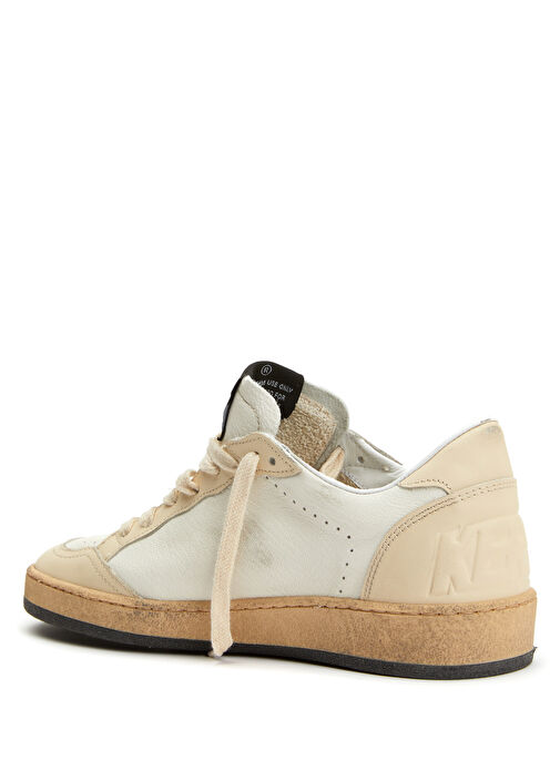 Ballstar Krem Kadın Deri Sneaker - Görsel 4