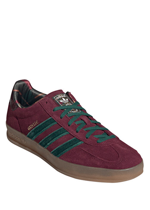 Gazelle Indoor Bordo Kadın Deri Sneaker - Görsel 3