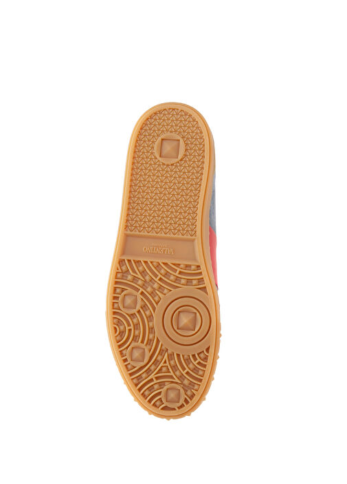 Gri Kırmızı Erkek Deri Sneaker - Görsel 6