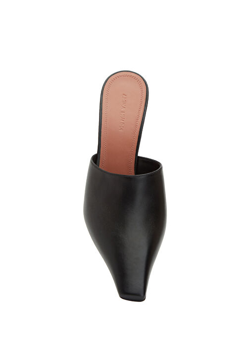 Jamie Siyah Kadın Deri Terlik - Görsel 5