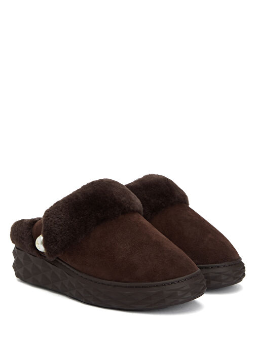 Jimmy Choo Jimmy Choo Koyu Kahverengi Kadın Deri Terlik Sandalet & Terlik | Beymen Koyu Kahverengi - 3. görsel