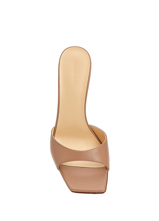 Bej Kadın Deri Terlik - Görsel 5