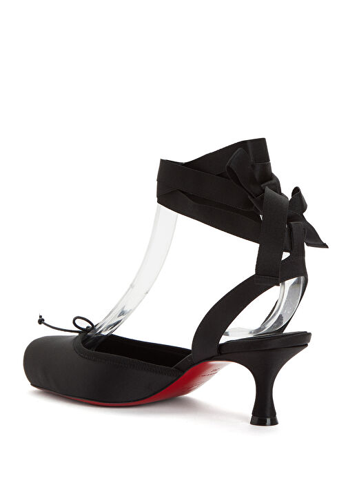 Cassia Siyah İpek Topuklu Ayakkabı - Görsel 4