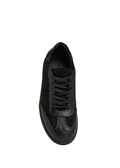 Siyah Kadın Süet Sneaker - Görsel 5