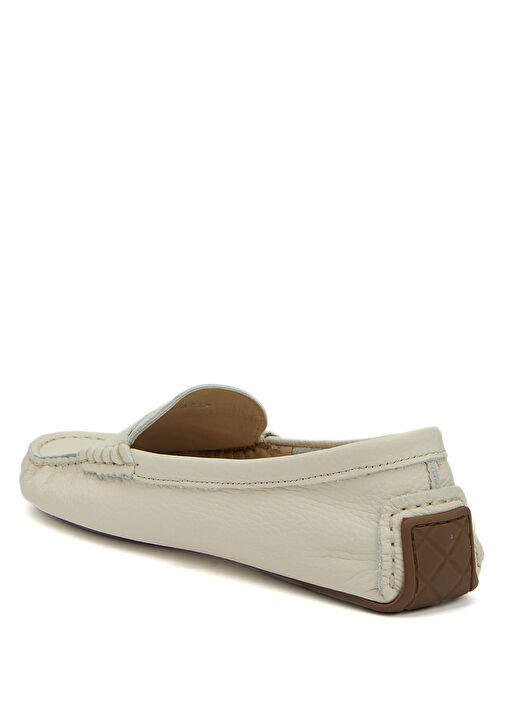 Bej Kadın Deri Loafer - Görsel 4