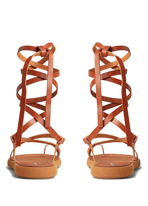 Taba Kadın Deri Sandalet - Görsel 4