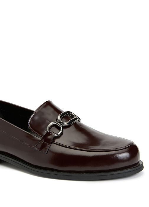 Network Network Bordo Kadın Deri Loafer Casual Ayakkabı | Beymen Bordo - 7. görsel