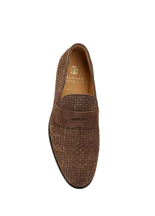 Brunello Cucinelli Kahverengi Brunello Cucinelli Süet Erkek Loafer