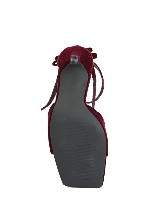 Bordo Bantlı Kadın Sandalet - Görsel 6