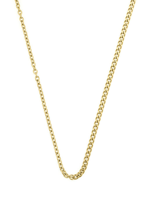 Curb Cable Altın Kaplama Çelik Erkek Kolye