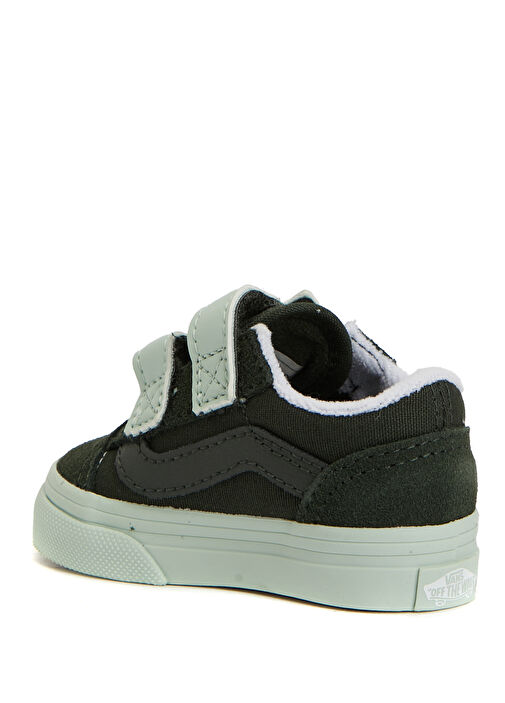 Old Skool Bolt Strap Siyah Beyaz Deri Sneaker - Görsel 4