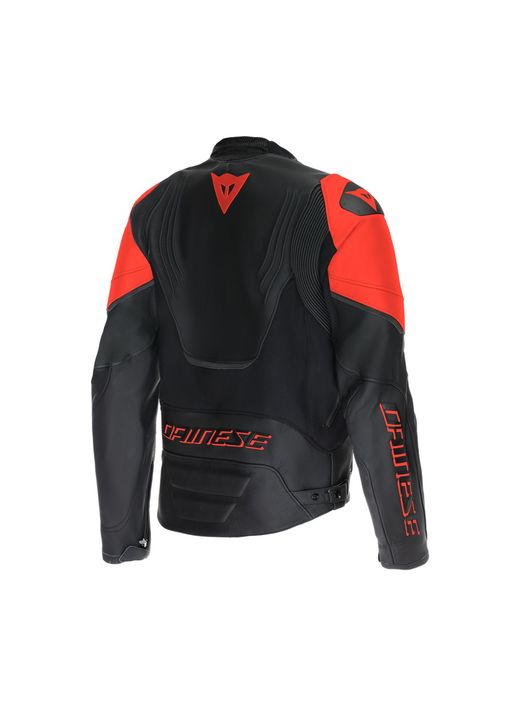 Jacket Dainese Racing Dainese Racing Black Red Fluo Leather Men's