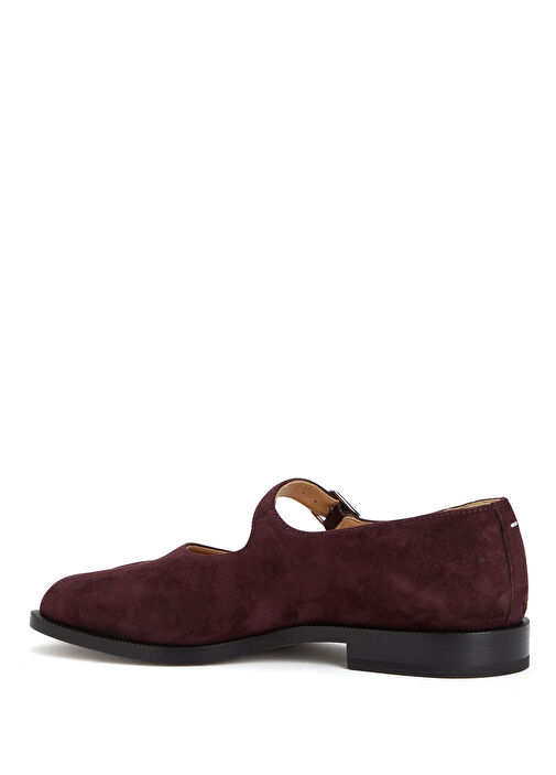 Tabi Bordo Süet Mary Jane Babet - Görsel 4