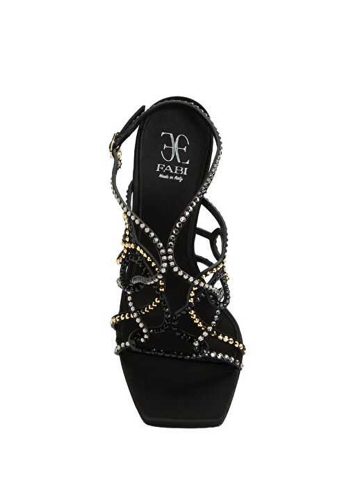 Fabi Siyah Kadın Deri Sandalet - Görsel 5