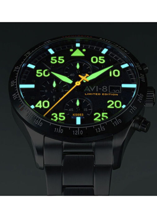 AVI-8 Metalik Gri Erkek AV-4130-22 Metalik Gri Çelik Erkek Kol