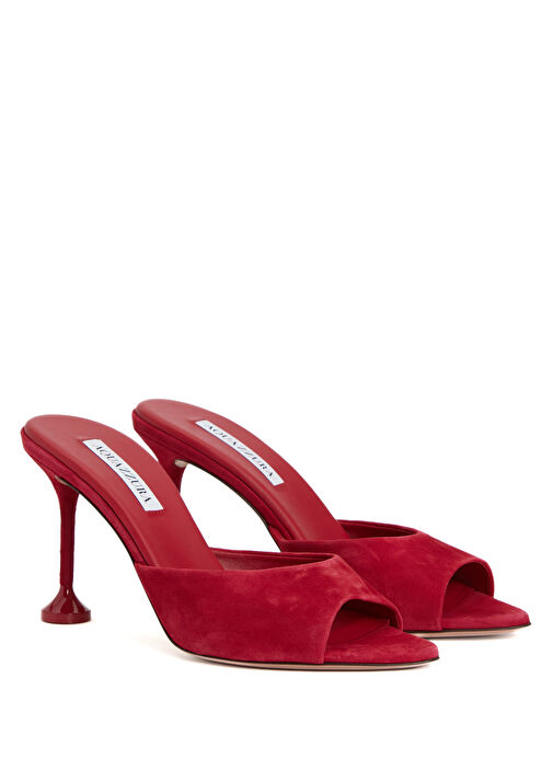 Bordo Kadın Deri Terlik - Görsel 3