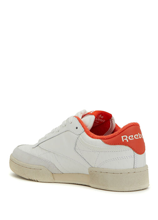 Club C Beyaz Kırmızı Kadın Deri Sneaker - Görsel 4