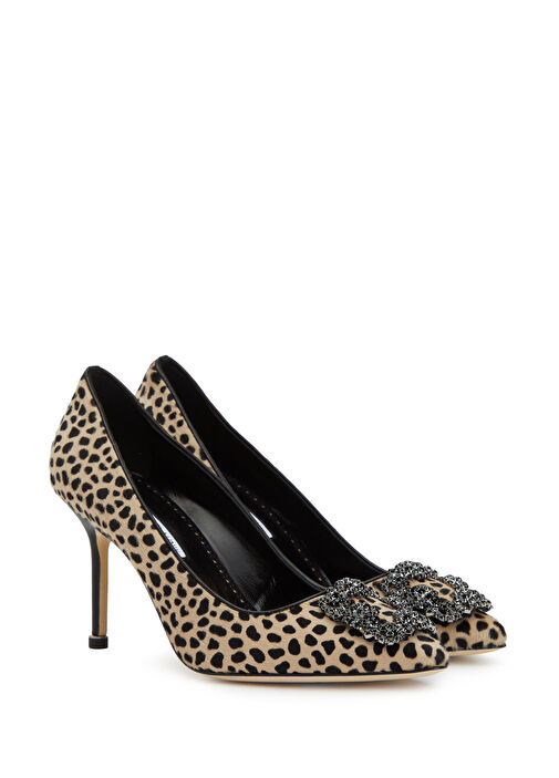 Manolo Blahnik Manolo Blahnik Hangisi Leopar Deri Stiletto Basketbol Ayakkabıları | Beymen Leopar - 3. görsel