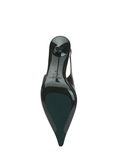 Isa Koyu Yeşil Deri Topuklu Ayakkabı - Görsel 6