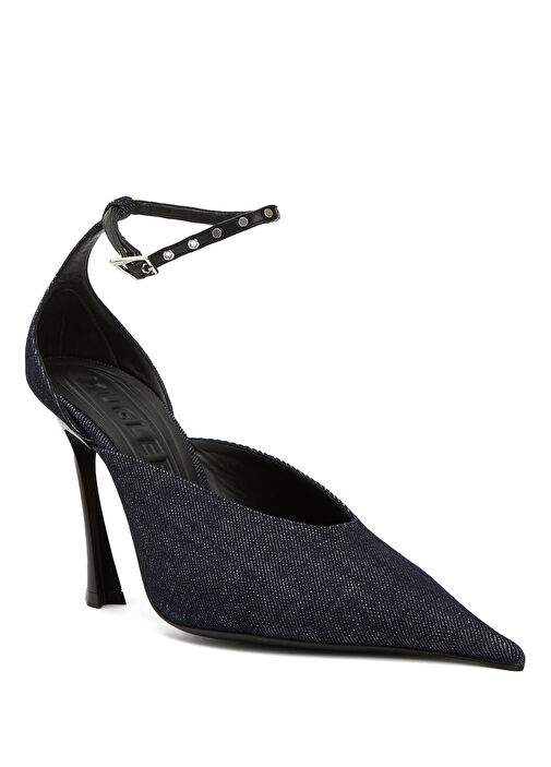 Lacivert Denim Topuklu Ayakkabı - Görsel 3