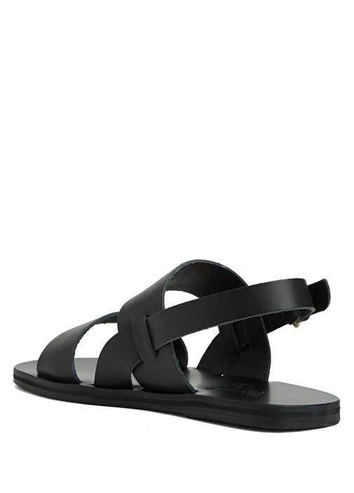 Irodotos Siyah Erkek Deri Sandalet - Görsel 4
