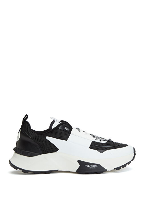 Valentino Garavani Valentino Garavani True Siyah Beyaz Erkek Deri Sneaker | Beymen Siyah - 2. görsel