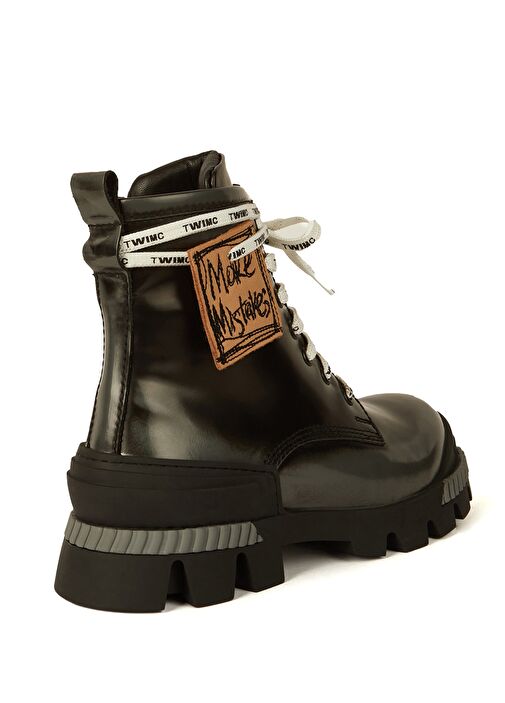 Boson Siyah Patch Detaylı Çocuk Deri Bot - Görsel 3