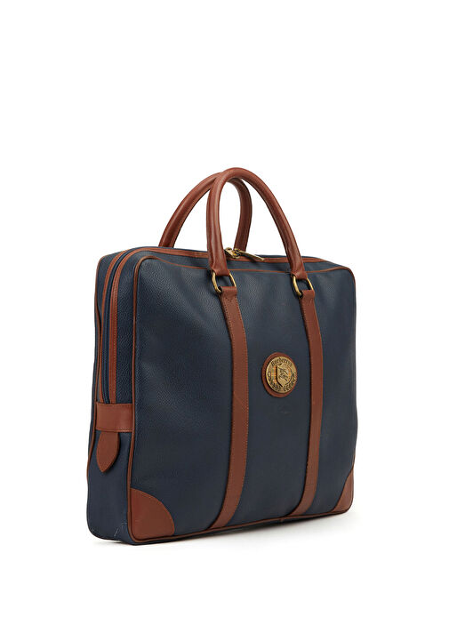 Beymen Reborn - Burberry Briefcase Çanta - Lacivert-Taba