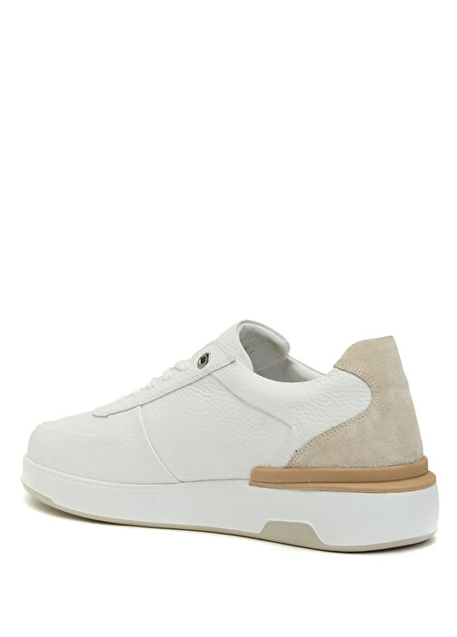 Beyaz Erkek Deri Sneaker - Görsel 4