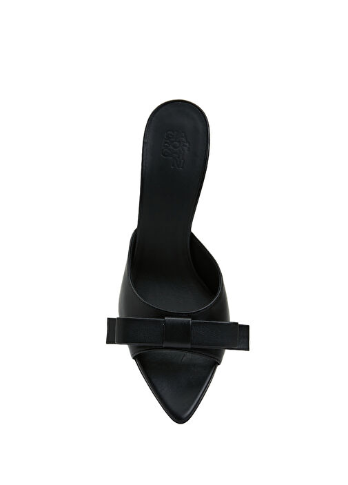 Honorine Siyah Kadın Deri Terlik - Görsel 5