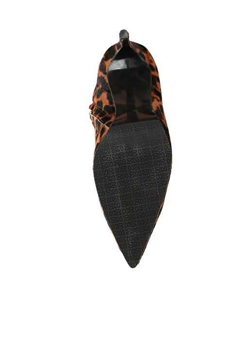 Leopar Desenli Kadın Deri Çizme - Görsel 6