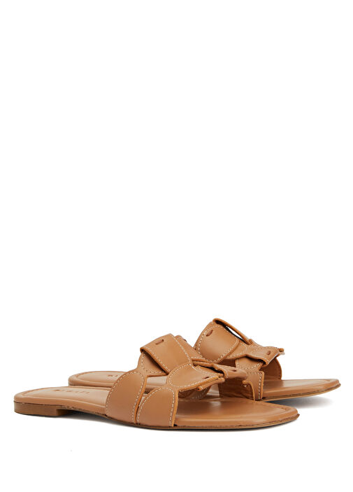 Totem Camel Kadın Deri Terlik - Görsel 3