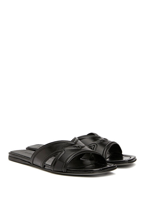 Azora Siyah Kadın Deri Terlik - Görsel 3