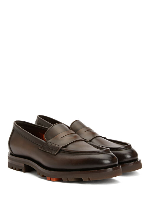 Koyu Kahverengi Erkek Deri Loafer - Görsel 3
