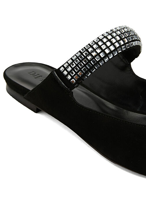 Siyah Kadın Süet Terlik - Görsel 7