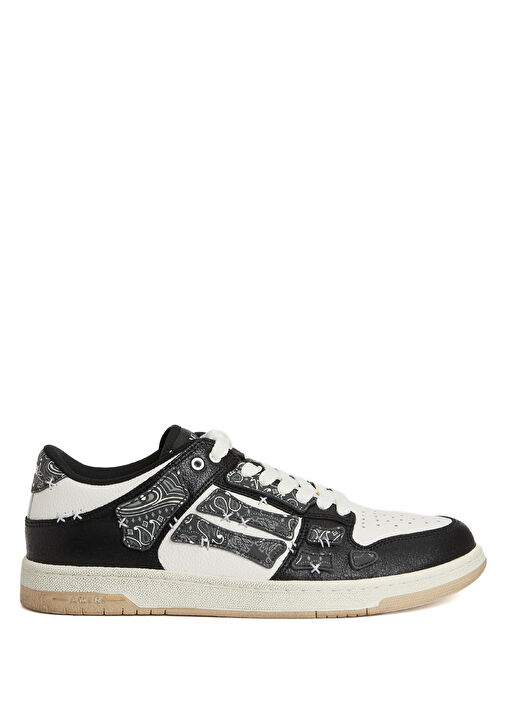 Bandana Skel Siyah Beyaz Erkek Deri Sneaker - Görsel 2