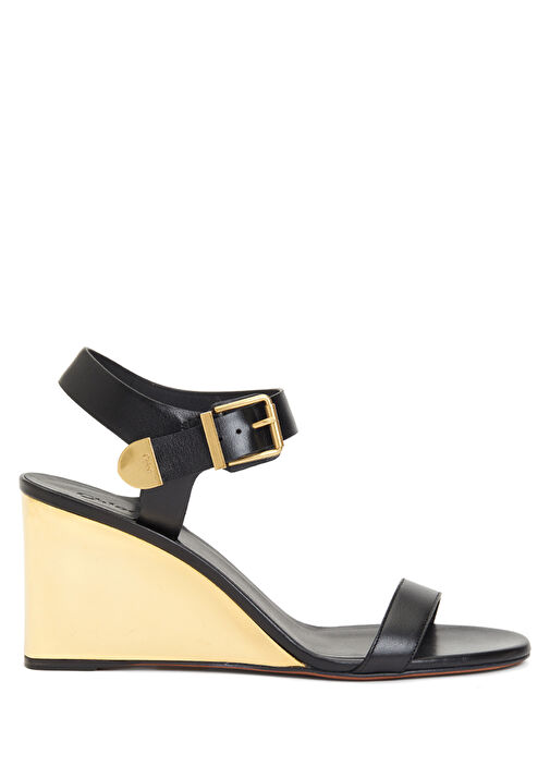 Siyah Kadın Deri Sandalet - Görsel 2