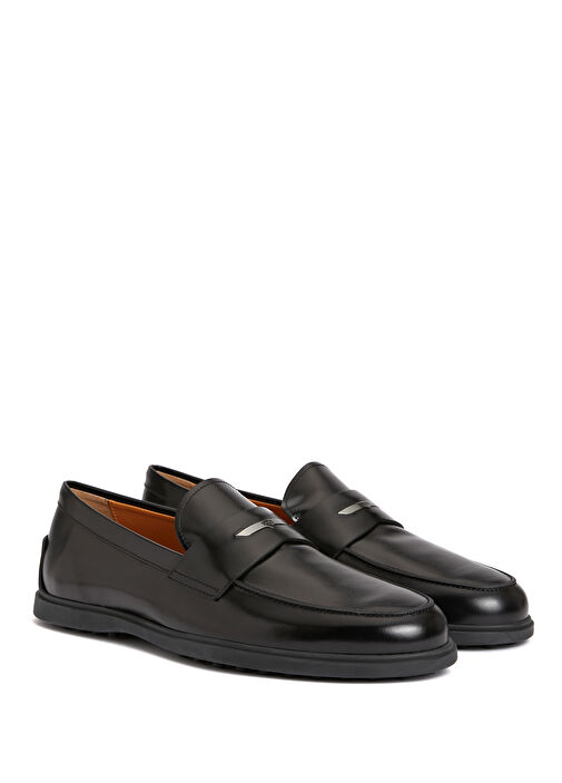 Siyah Erkek Deri Loafer - Görsel 3