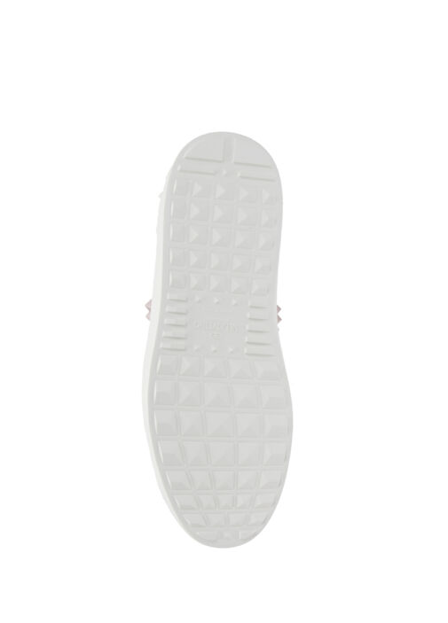 Rockstud Beyaz Pembe Kadın Deri Sneaker - Görsel 6