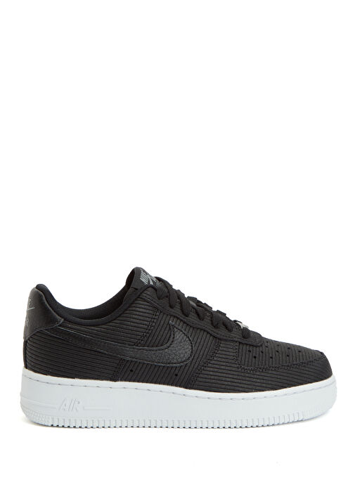 Air Force 1 '07 Siyah Gri Kadın Deri Sneaker - Görsel 2