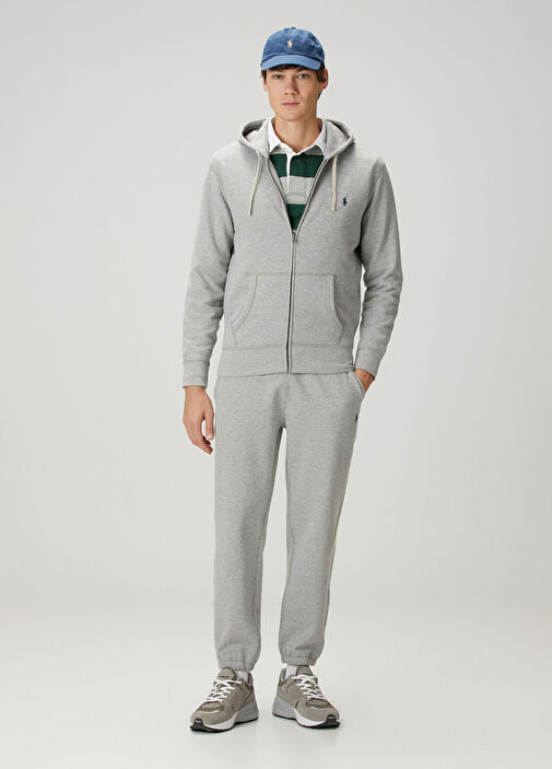 Gri Beli Kordonlu Jogger Eşofman Altı