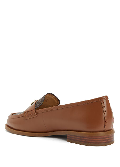 Lex Kahverengi Logolu Kadın Loafer - Görsel 4