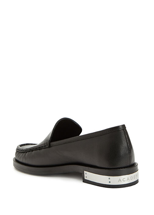 Siyah Kadın Deri Loafer - Görsel 4