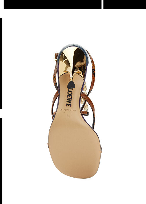 New Comic Gold Kadın Deri Sandalet - Görsel 6