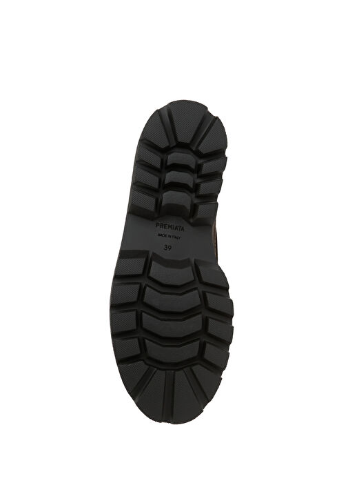 Kahverengi Kadın Deri Loafer - Görsel 6